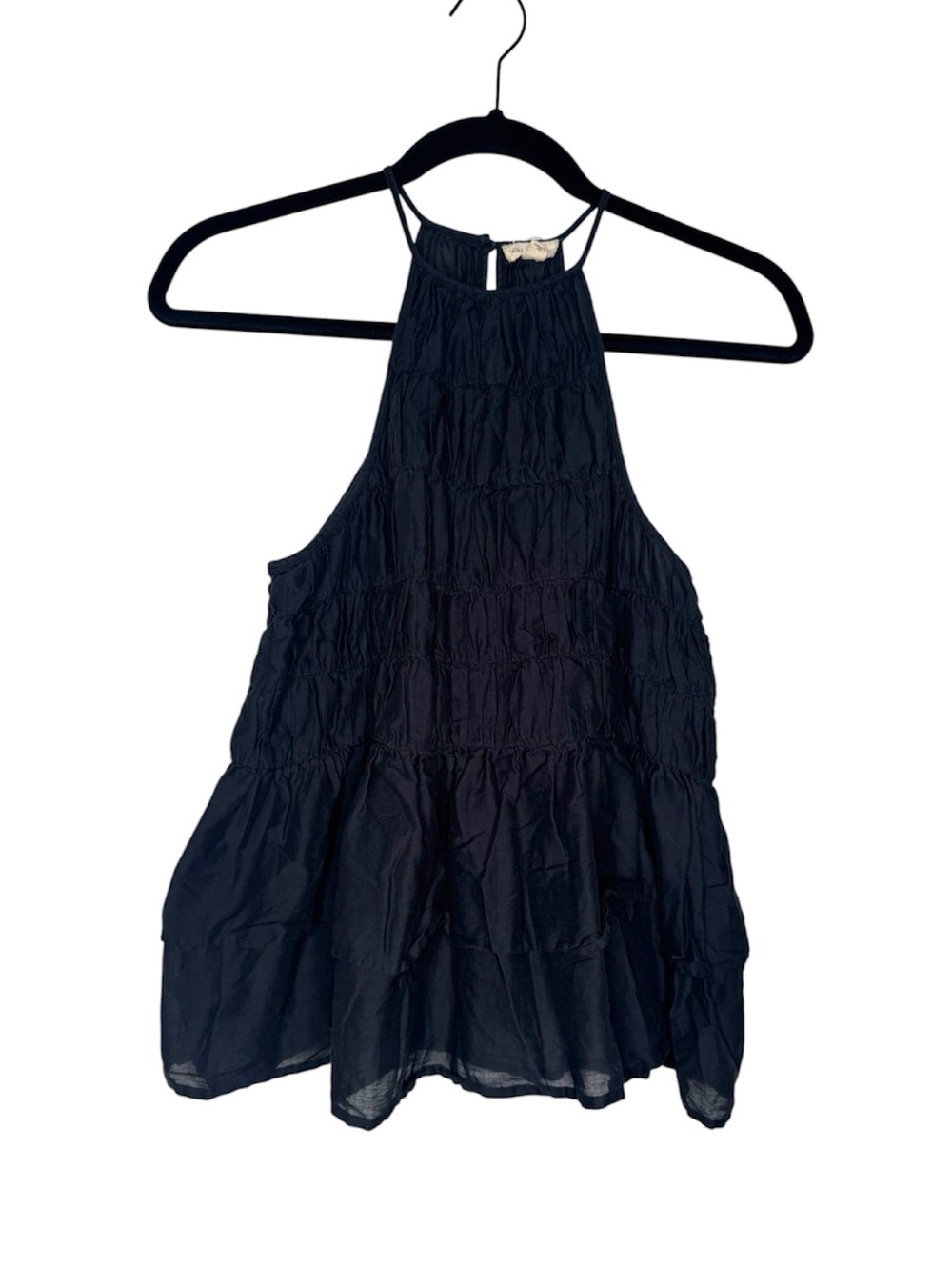 Pilcro Smocked Sleeveless babydoll ruffle Top boho witchy western summer casual - Picture 3 of 9